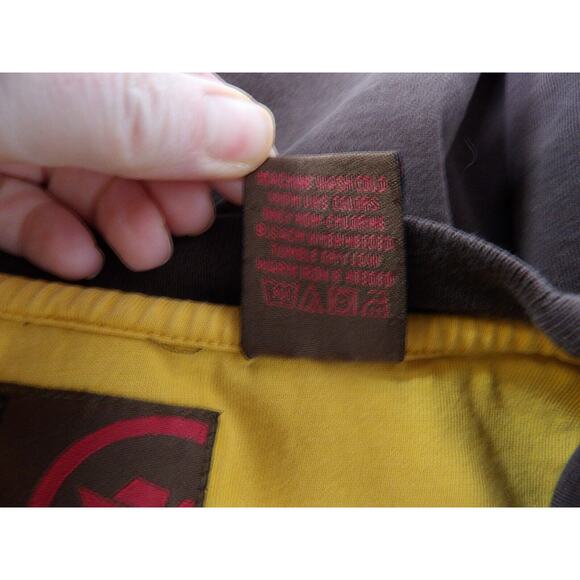 Vtg Mecca USA Style Scienz Scine Day One T Shirt Size XL Brown Y2K Embroidered - Picture 4 of 12